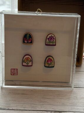 Framed art craft Korean  Mini Floral Icon Acrylic Display - Multicolor